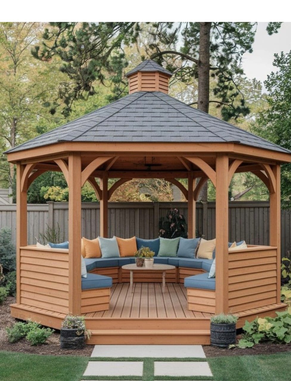 Wooden Garden Gazebo Construction